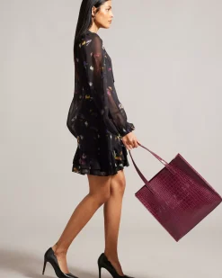 Ted Baker Croccon Deep Purple Clearance